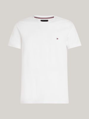 white th flex slim fit t-shirt for men tommy hilfiger