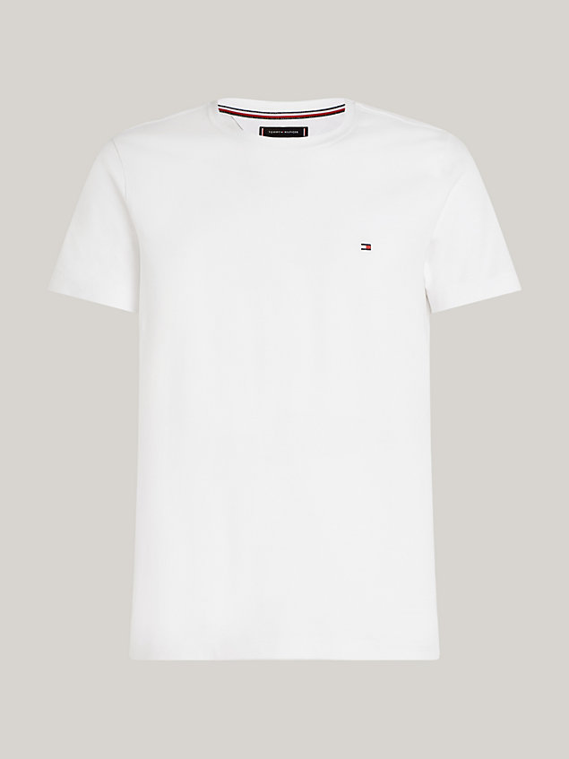 white th flex slim fit t-shirt for men tommy hilfiger