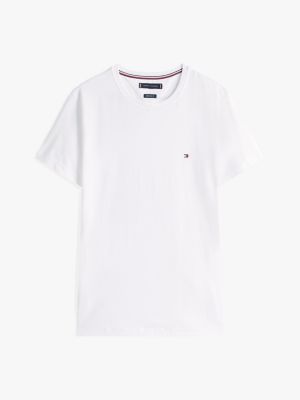 weiß th flex slim fit t-shirt für herren - tommy hilfiger