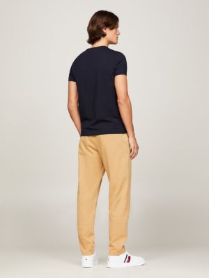 TShirt mit VAusschnitt Blau Tommy Hilfiger