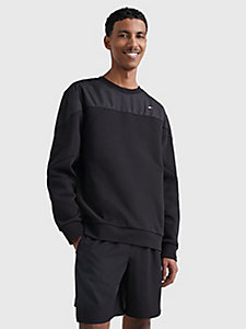 black th cool colour-blocked sweatshirt for men tommy hilfiger