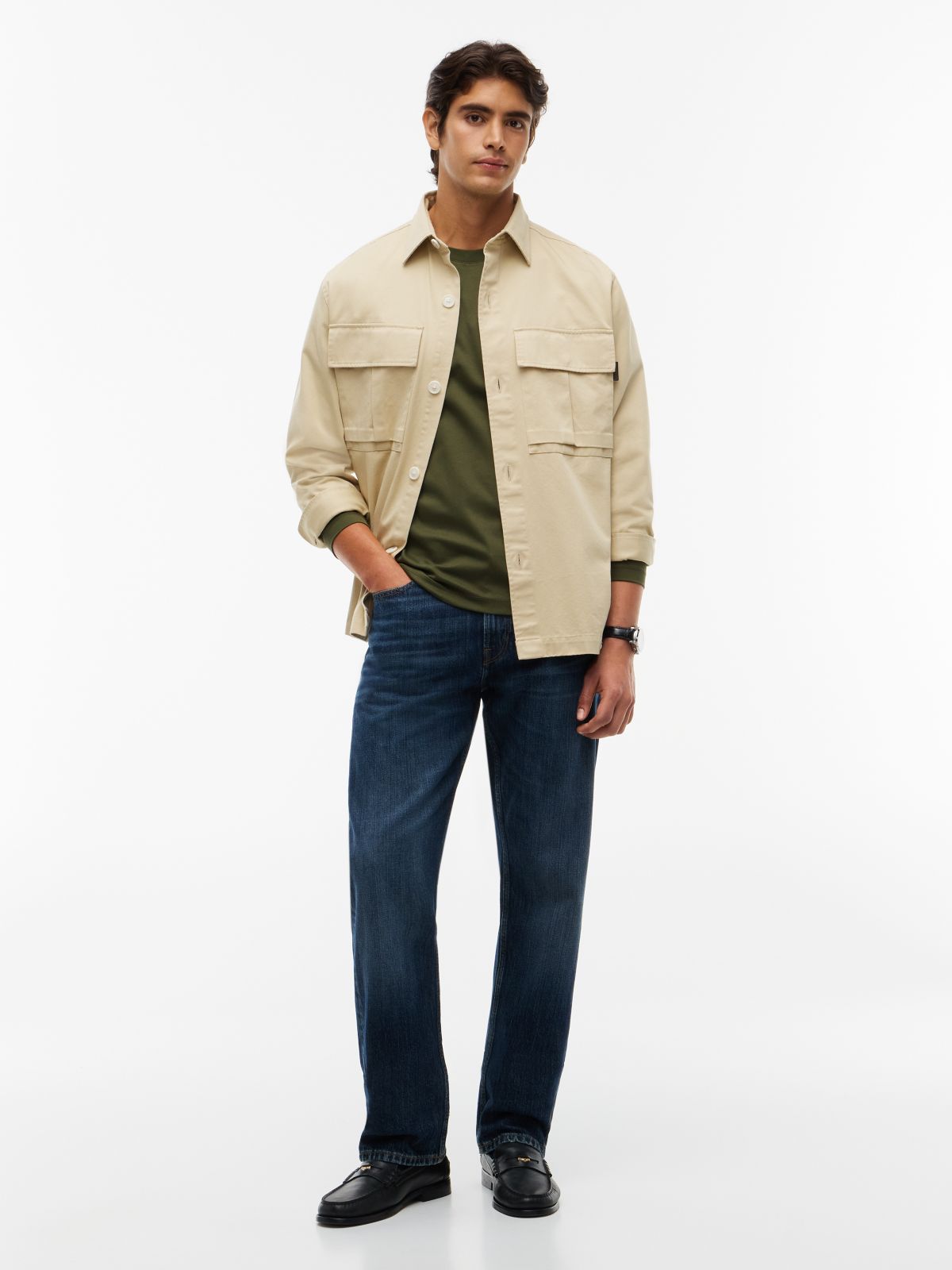 Slim Interlock Knit Long Sleeve T-Shirt — Green