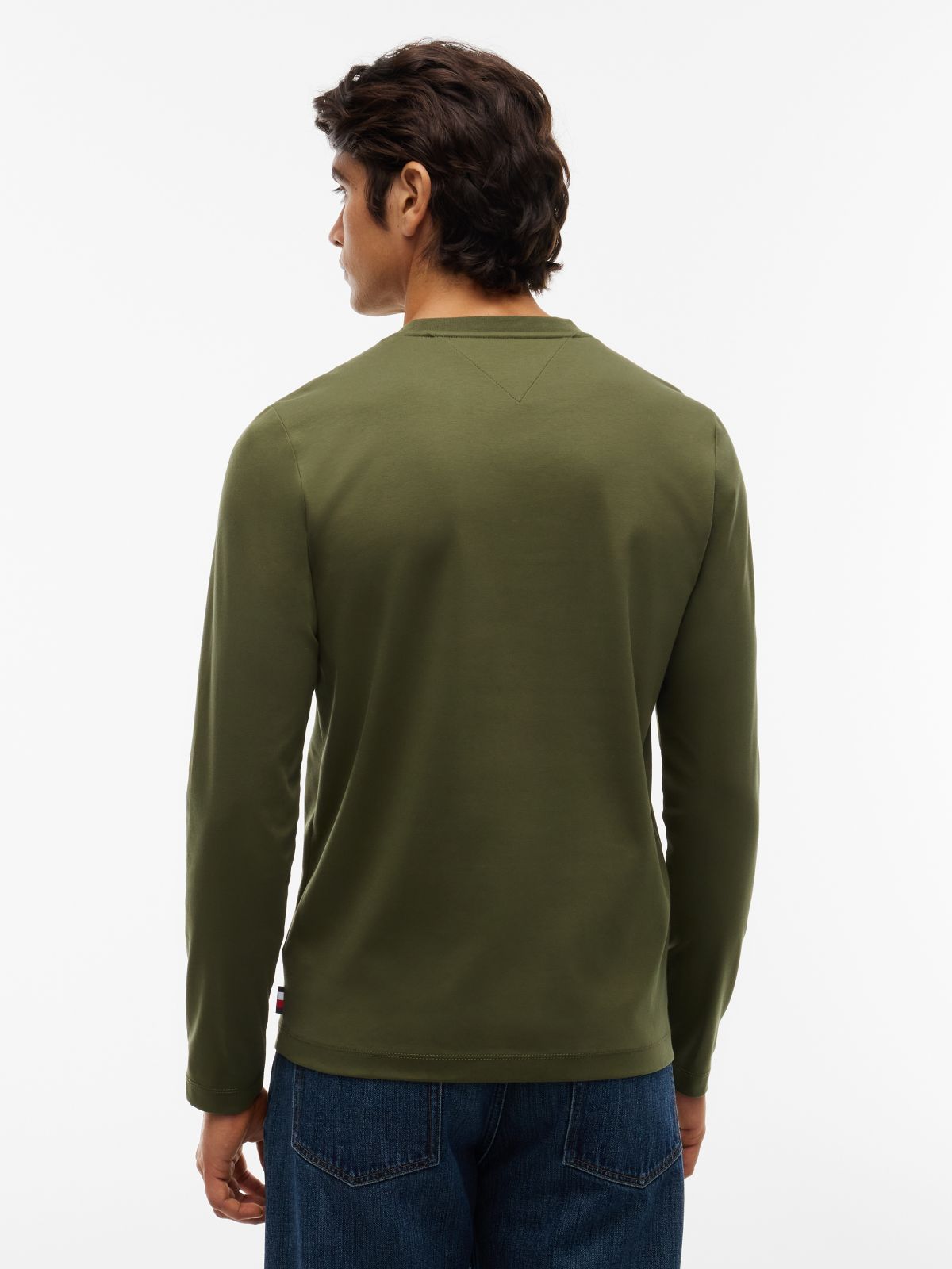 Slim Interlock Knit Long Sleeve T-Shirt — Green