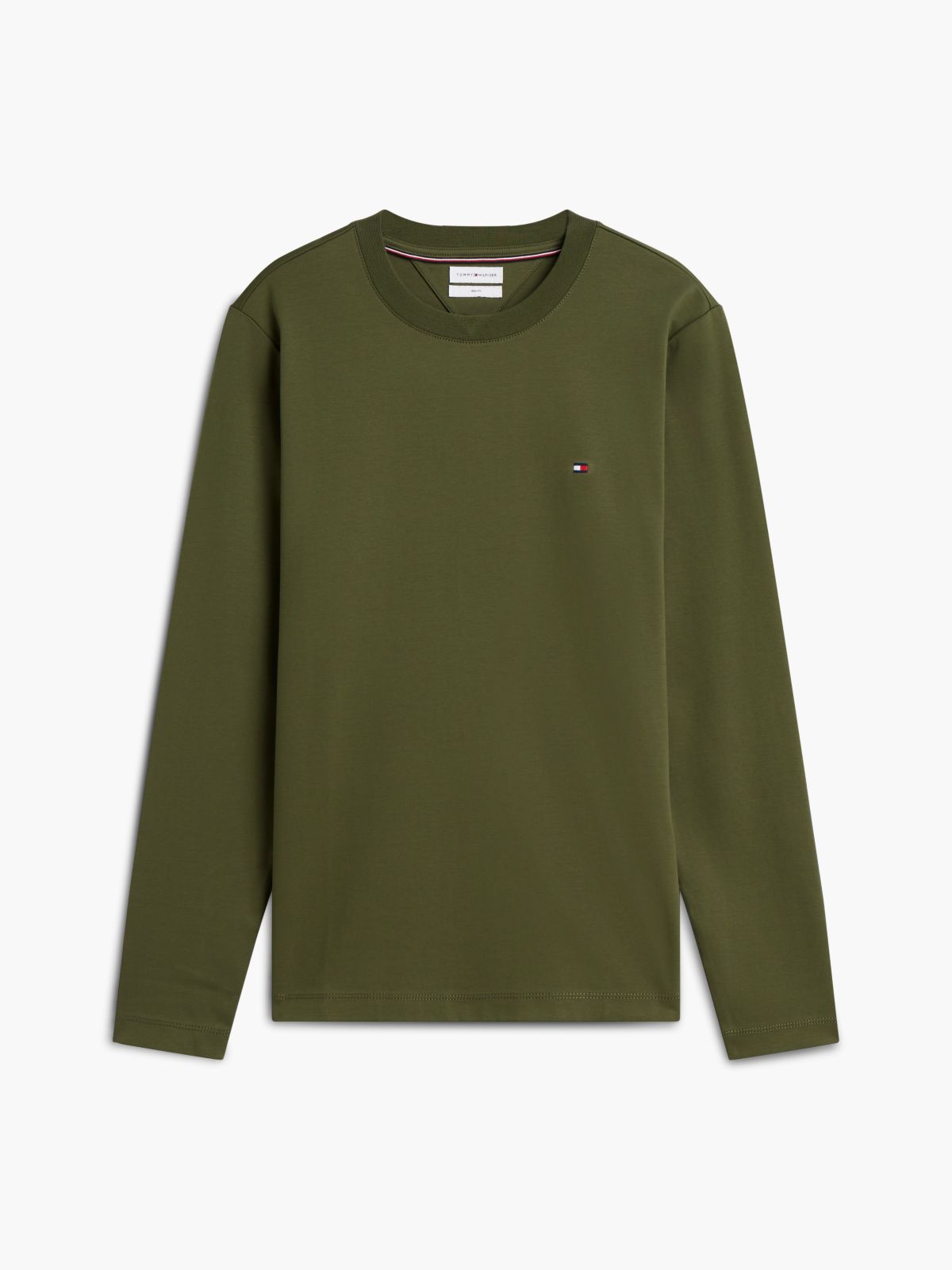 Slim Interlock Knit Long Sleeve T-Shirt — Green