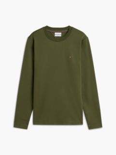 Slim Interlock Knit Long Sleeve T-Shirt — Green 5