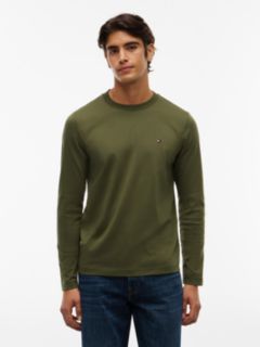 Slim Interlock Knit Long Sleeve T-Shirt — Green 1