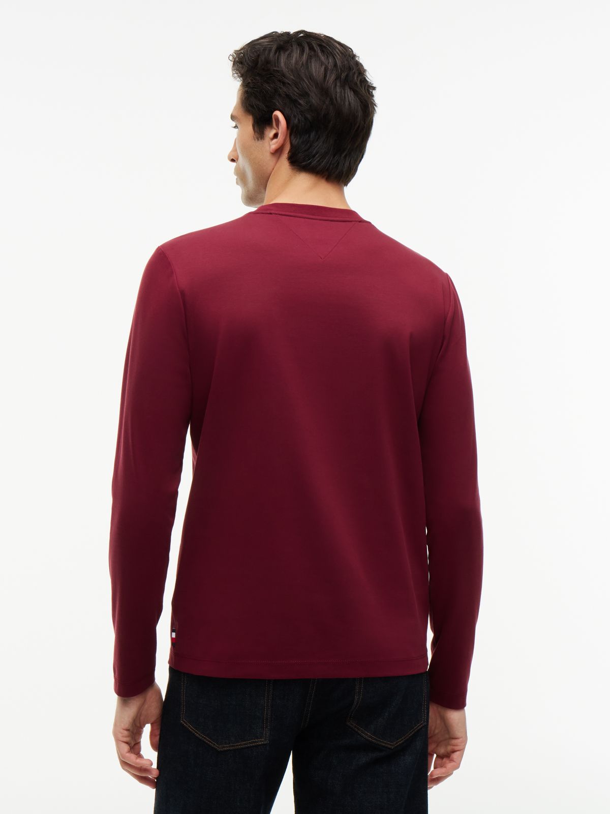 Slim Interlock Knit Long Sleeve T-Shirt — Purple