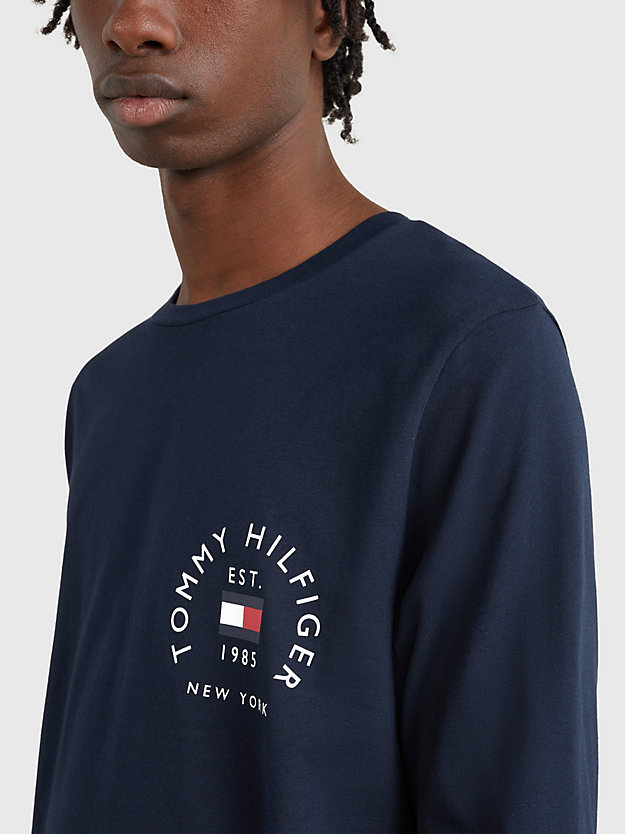 DESERT SKY Long Sleeve Slim Fit Logo T-Shirt for men TOMMY HILFIGER