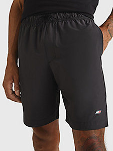 black sport essential training shorts for men tommy hilfiger