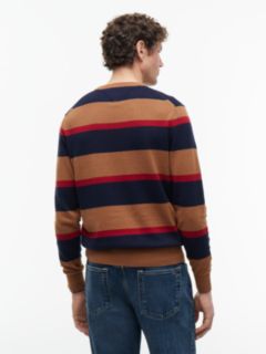 Crew Neck Jumper With Cashmere — Blue 4