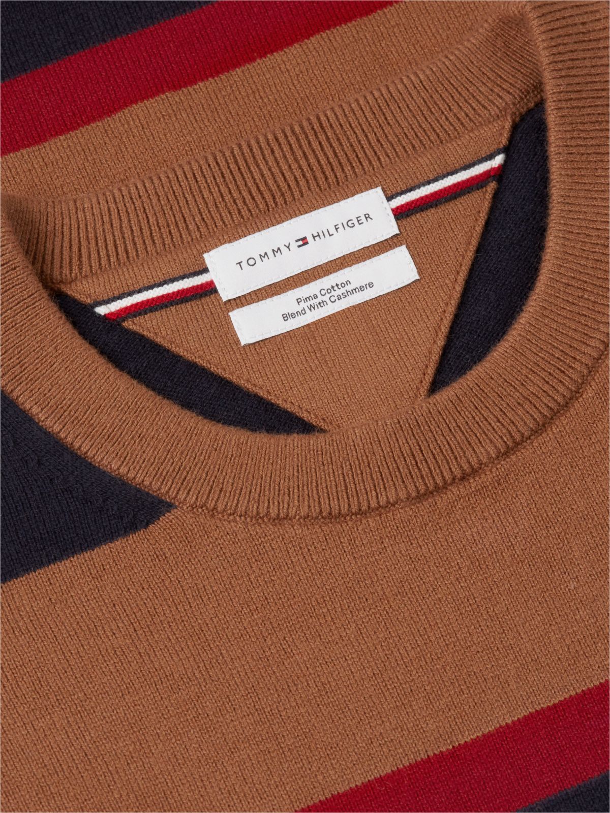 Crew Neck Jumper With Cashmere — Blue