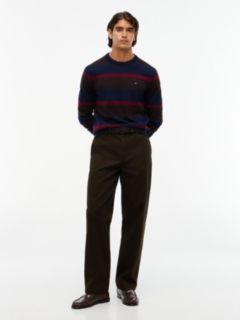 Crew Neck Jumper With Cashmere — Blue 2