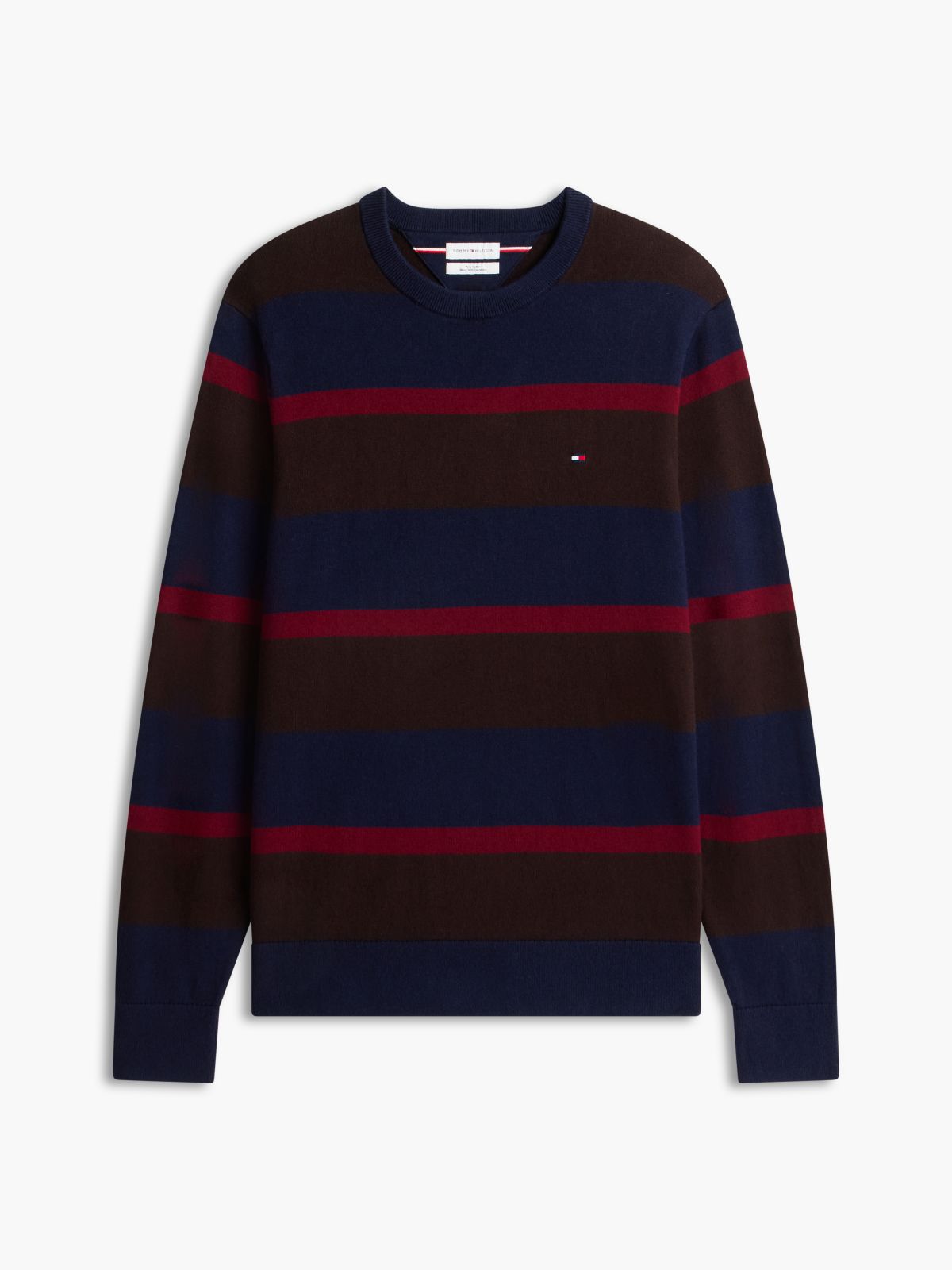 Crew Neck Jumper With Cashmere — Blue