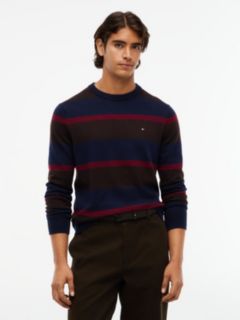 Crew Neck Jumper With Cashmere — Blue 1