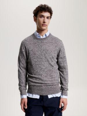 Heathered Knit Regular Fit Jumper | BEIGE | Tommy Hilfiger