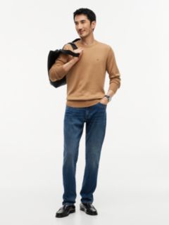Crew Neck Jumper With Cashmere — Beige 2