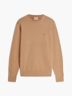 Crew Neck Jumper With Cashmere — Beige 5