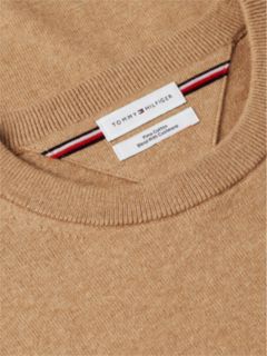 Crew Neck Jumper With Cashmere — Beige 6