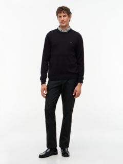 Crew Neck Jumper With Cashmere — Black 2