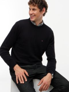 Crew Neck Jumper With Cashmere — Black 3