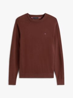 Crew Neck Jumper With Cashmere — Burgundy 5