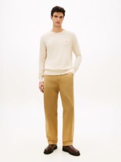 Crew Neck Jumper With Cashmere — Beige 3