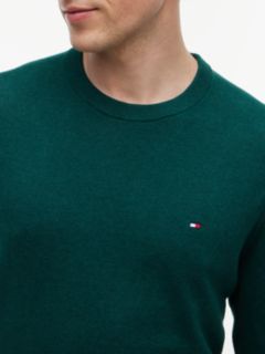 Crew Neck Jumper With Cashmere — Green 3