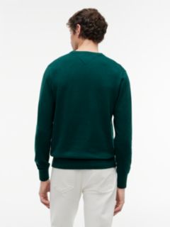 Crew Neck Jumper With Cashmere — Green 4