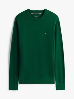 Crew Neck Jumper With Cashmere — Green 5