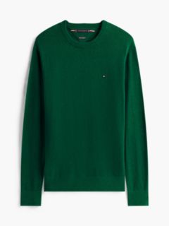 Crew Neck Jumper With Cashmere — Green 6