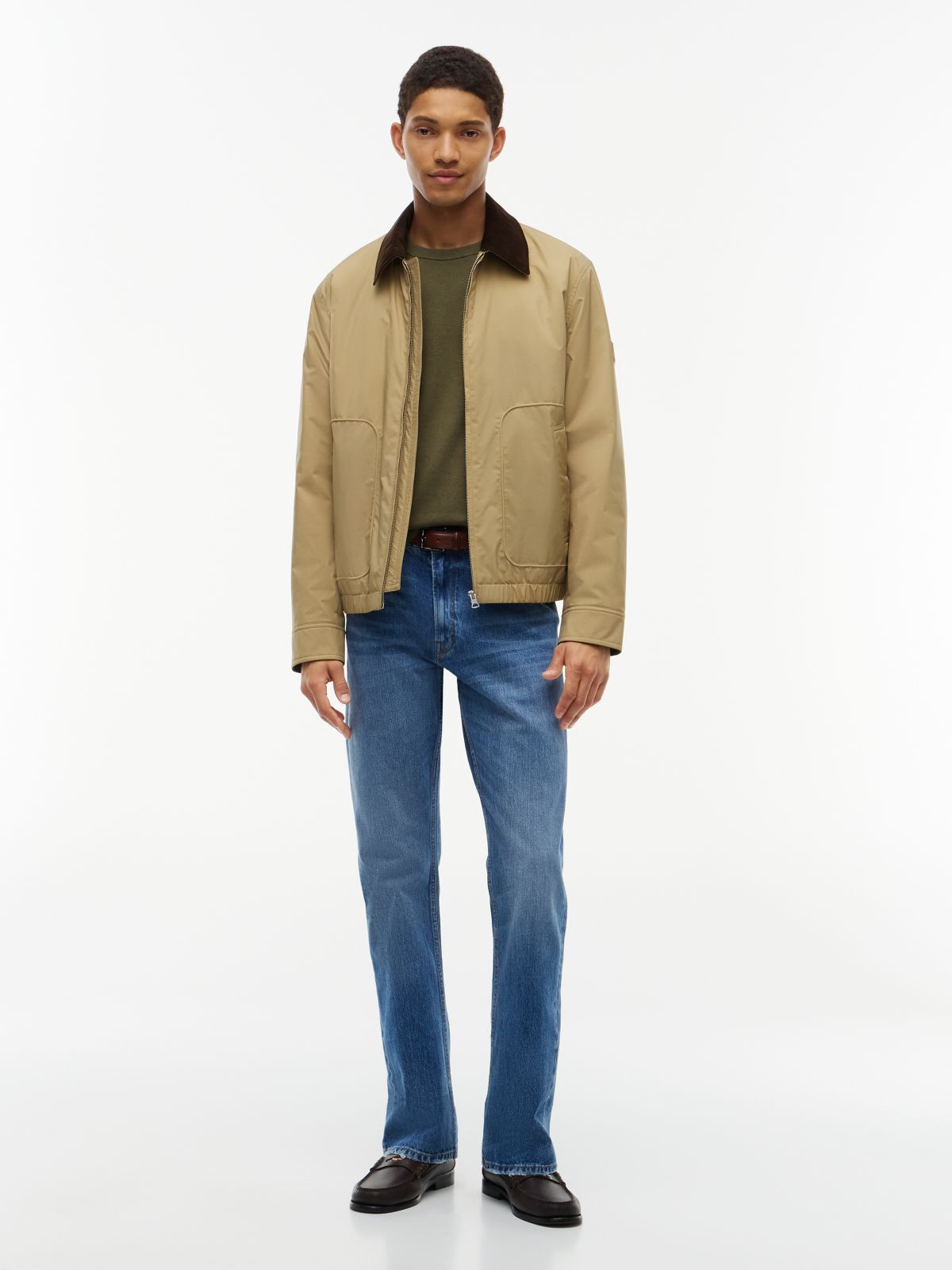 Crew Neck Jumper With Cashmere — Green