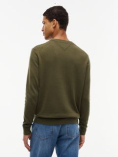 Crew Neck Jumper With Cashmere — Green 4