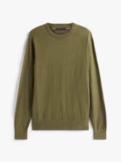 Crew Neck Jumper With Cashmere — Green 5