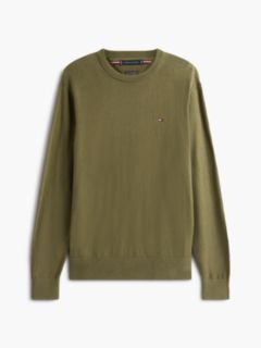 Crew Neck Jumper With Cashmere — Green 6