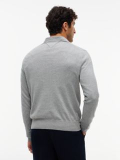 Crew Neck Jumper With Cashmere — Grey 4