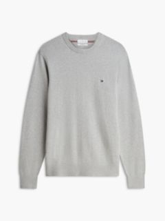 Crew Neck Jumper With Cashmere — Grey 5