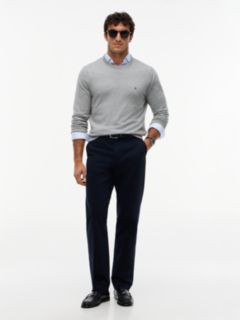 Crew Neck Jumper With Cashmere — Grey 1