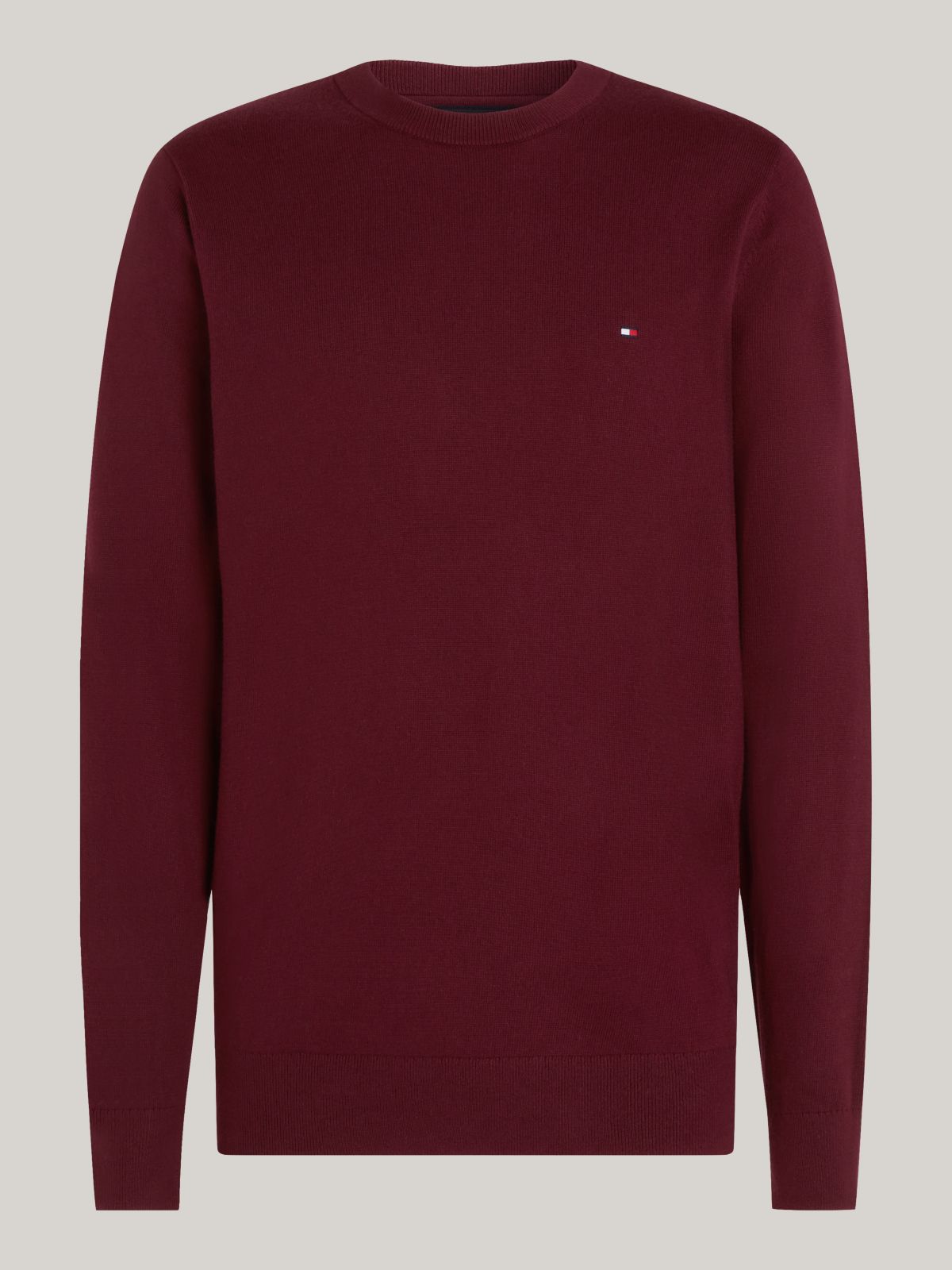 Crew Neck Jumper With Cashmere — Purple
