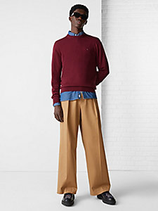 H&M Hose mit Gürtel Relaxed Fit in Braun für Herren Herren Bekleidung Pullover und Strickware Rundhals Pullover 