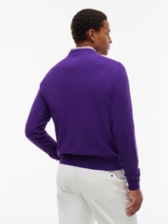Crew Neck Jumper With Cashmere — Purple 4