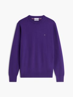 Crew Neck Jumper With Cashmere — Purple 5
