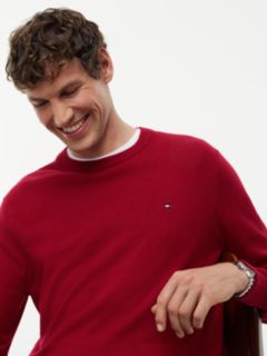 Crew Neck Jumper With Cashmere — Red 3