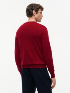 Crew Neck Jumper With Cashmere — Red 4