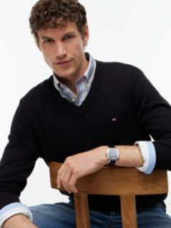 V-Neck Jumper With Cashmere — Black 3