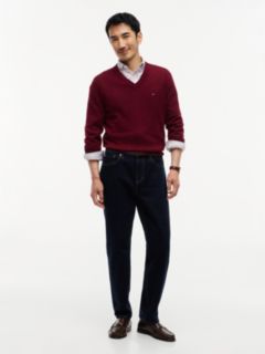 V-Neck Jumper With Cashmere — Purple 2