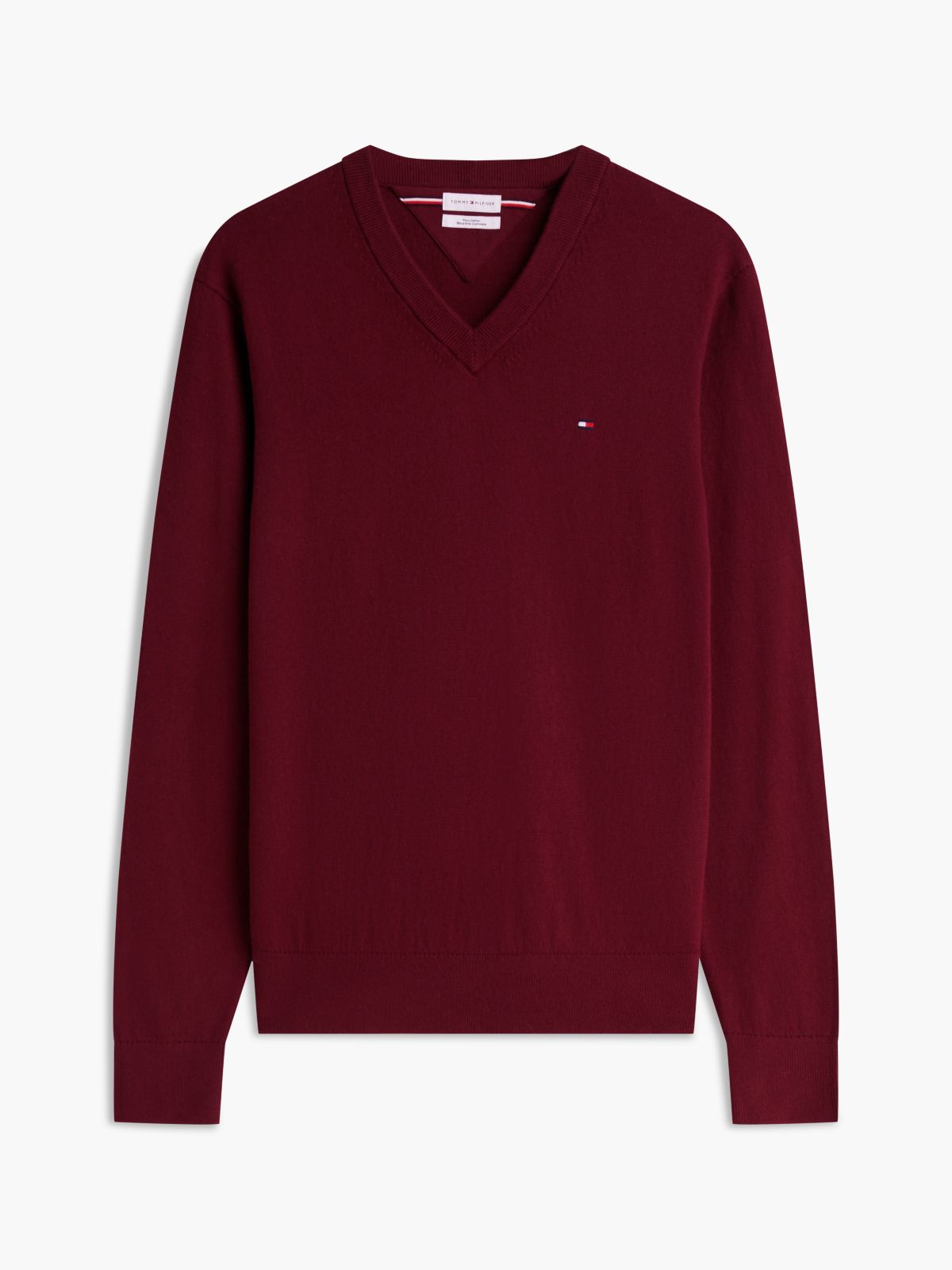 V-Neck Jumper With Cashmere — Purple