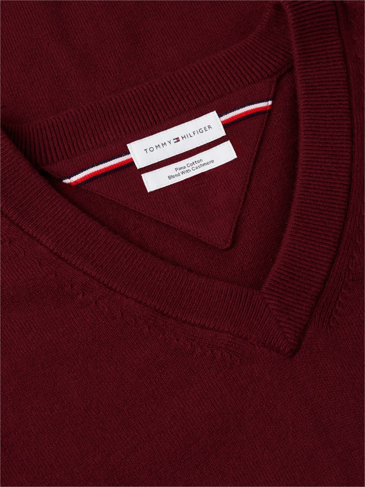 V-Neck Jumper With Cashmere — Purple