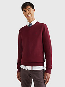Mode Sweaters Kasjmier truien Tommy Hilfiger Kasjmier trui rood casual uitstraling 