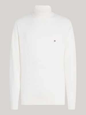 dolcevita con cashmere bianco da uomini tommy hilfiger