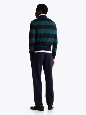 green half-zip mock jumper with cashmere for men tommy hilfiger